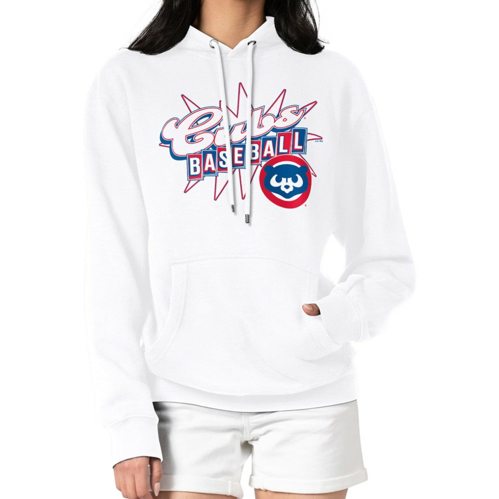 Chicago Cubs Starter Women's Drive-In Pullover Hoodie White