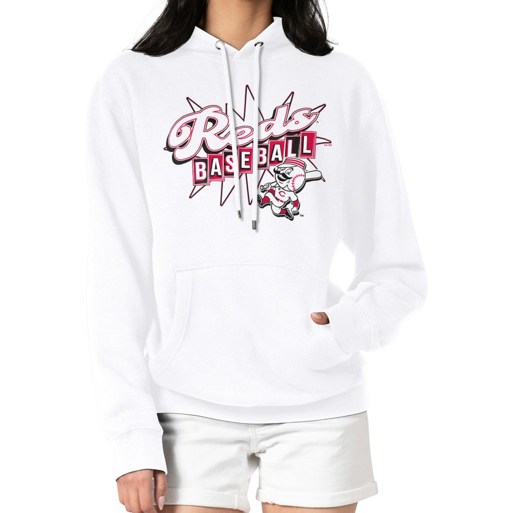 Cincinnati Reds Starter Women's Drive-In Pullover Hoodie White
