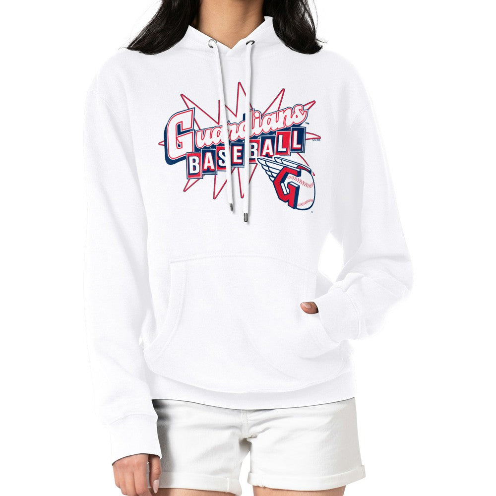 Cleveland Guardians Starter Women's Drive-In Pullover Hoodie White