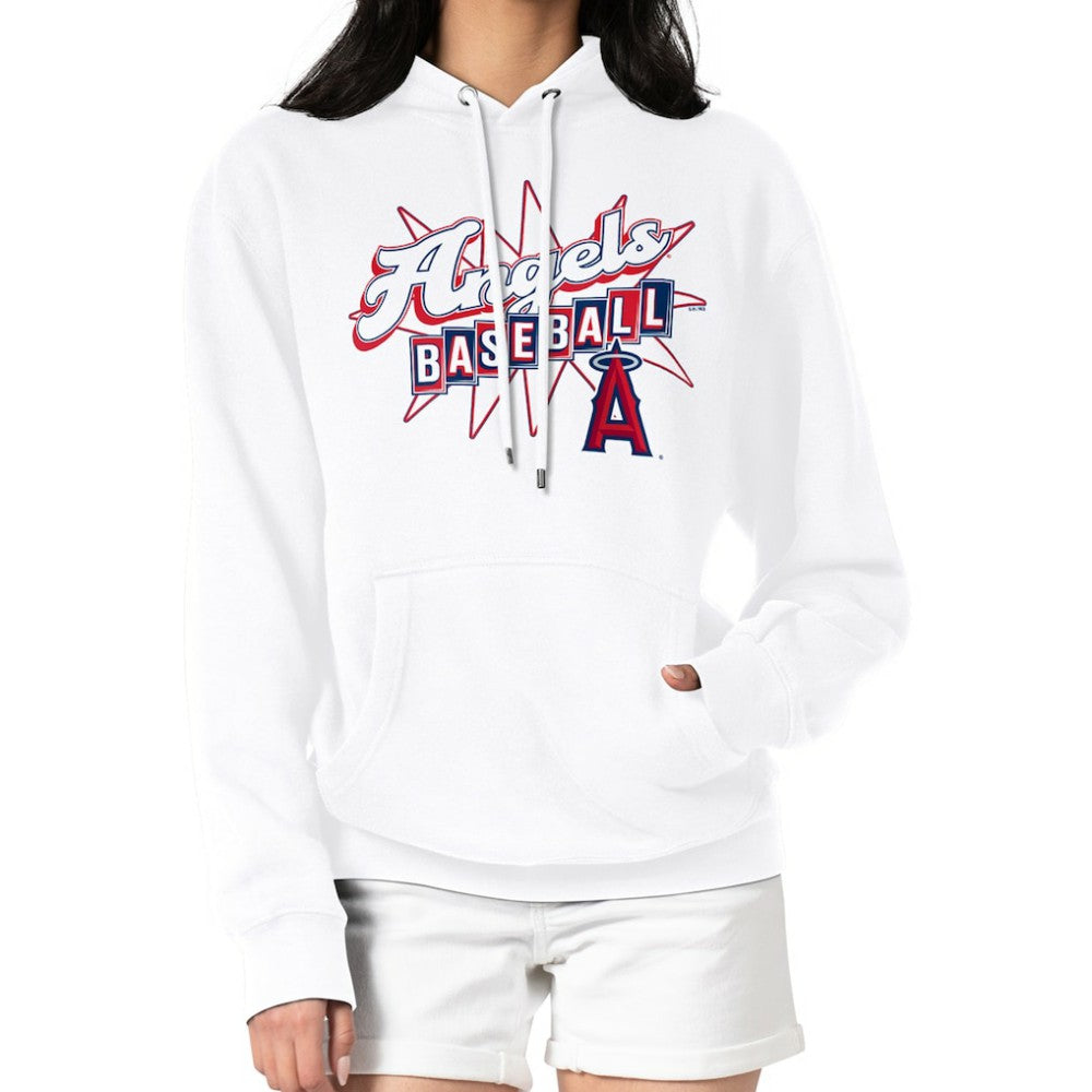Los Angeles Angels Starter Women's Drive-In Pullover Hoodie White