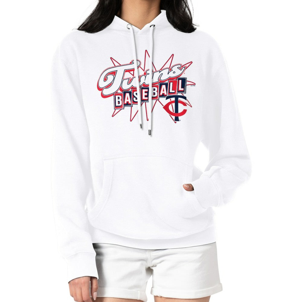 Minnesota Twins Starter Women's Drive-In Pullover Hoodie White