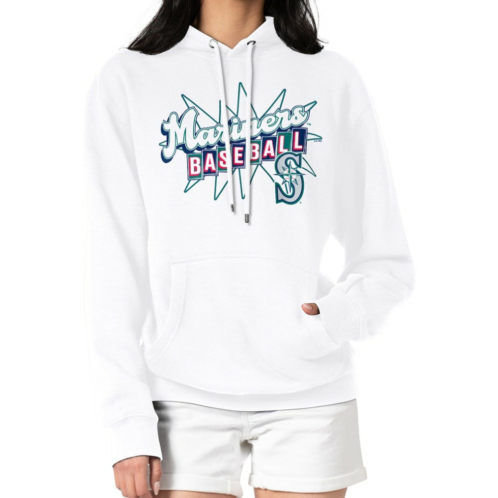 Seattle Mariners Starter Women's Drive-In Pullover Hoodie White
