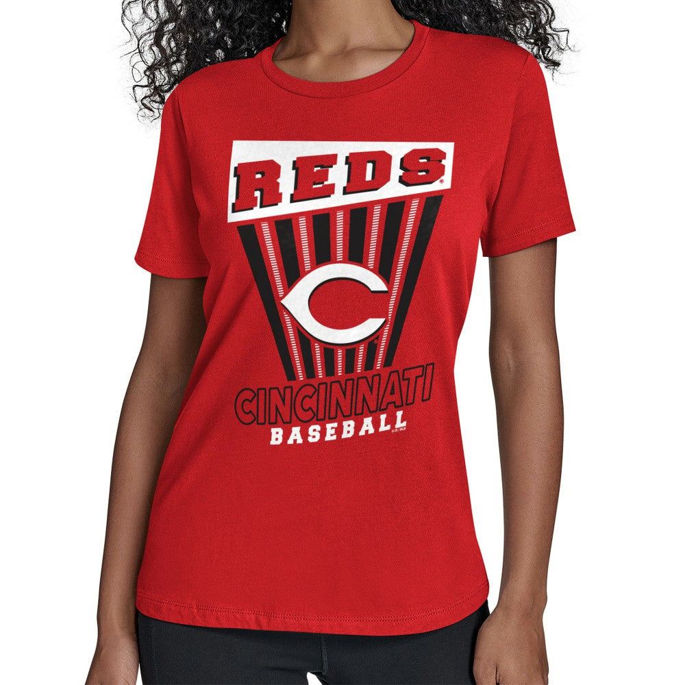 Cincinnati Reds Starter Women's Poster Print T-Shirt Red