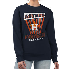 Houston Astros Starter Women's Poster Print Pullover Sweatshirt Navy