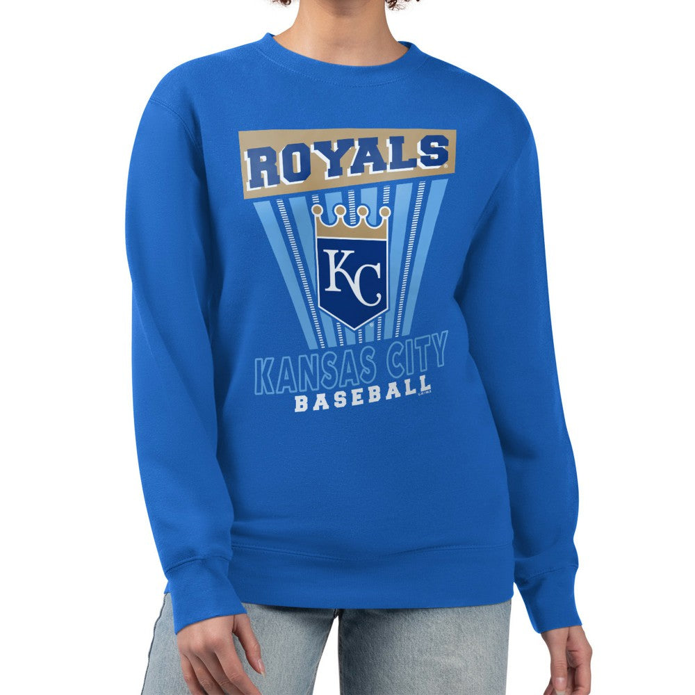 Kansas City Royals Starter Women's Poster Print Pullover Sweatshirt Royal
