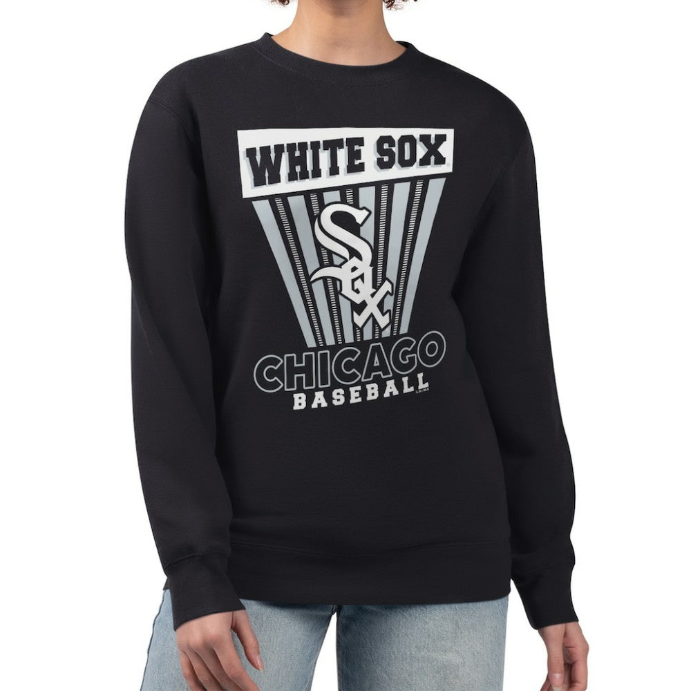 Chicago White Sox Starter Women's Poster Print Pullover Sweatshirt Black
