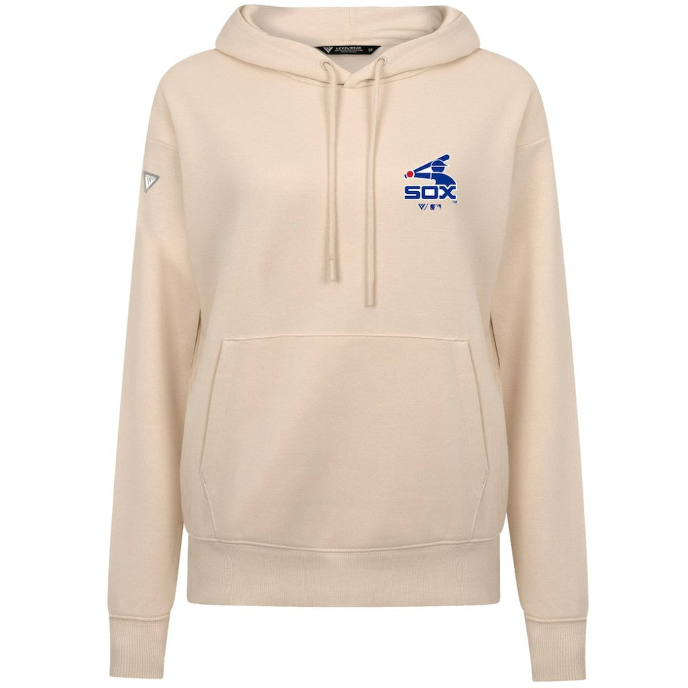 Chicago White Sox Levelwear Women's Cooperstown Collection Adorn Core Logo Pullover Hoodie Khaki