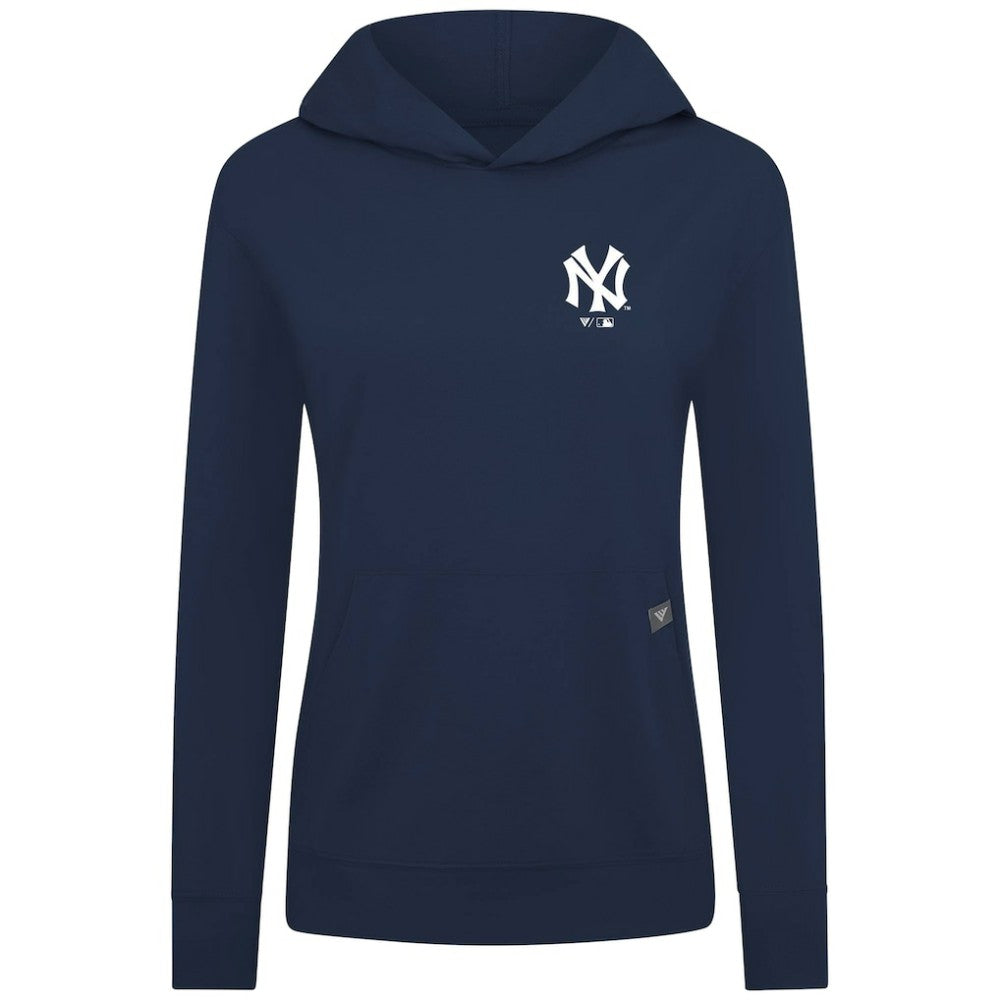 New York Yankees Levelwear Women's Cooperstown Collection Relay Core Logo Pullover Hoodie Navy