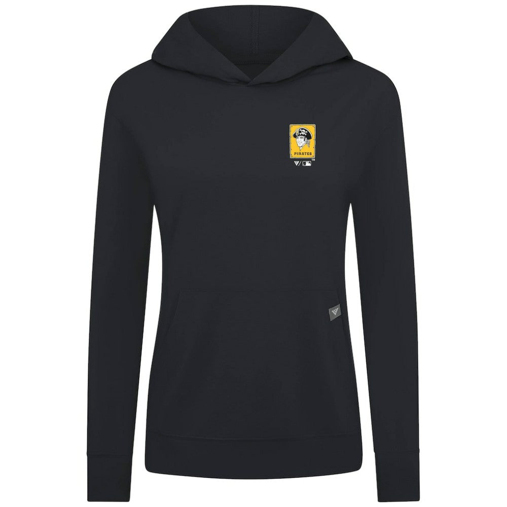 Pittsburgh Pirates Levelwear Women's Cooperstown Collection Relay Core Logo Pullover Hoodie Black