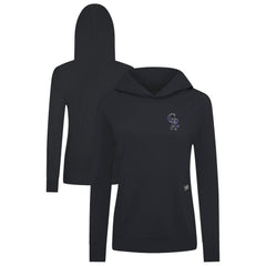 Colorado Rockies Levelwear Women's Cooperstown Collection Relay Core Logo Pullover Hoodie Black