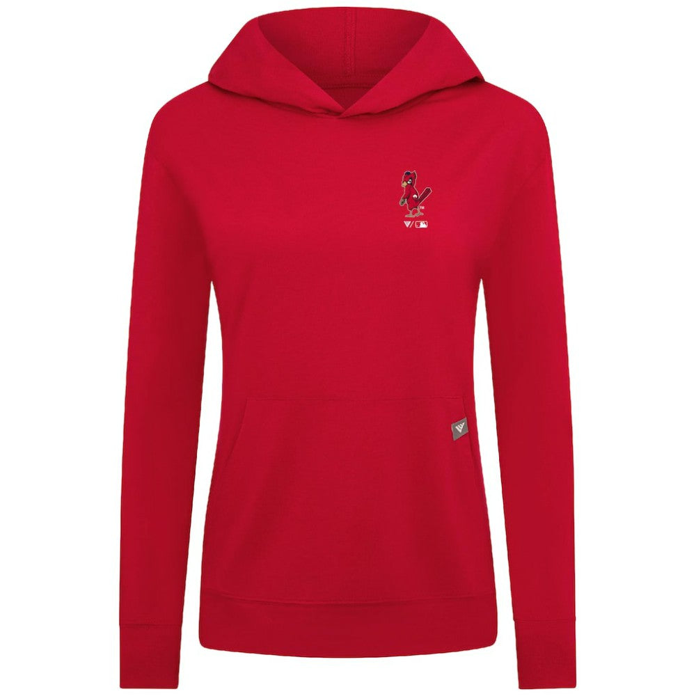 St. Louis Cardinals Levelwear Women's Cooperstown Collection Relay Core Logo Pullover Hoodie Red