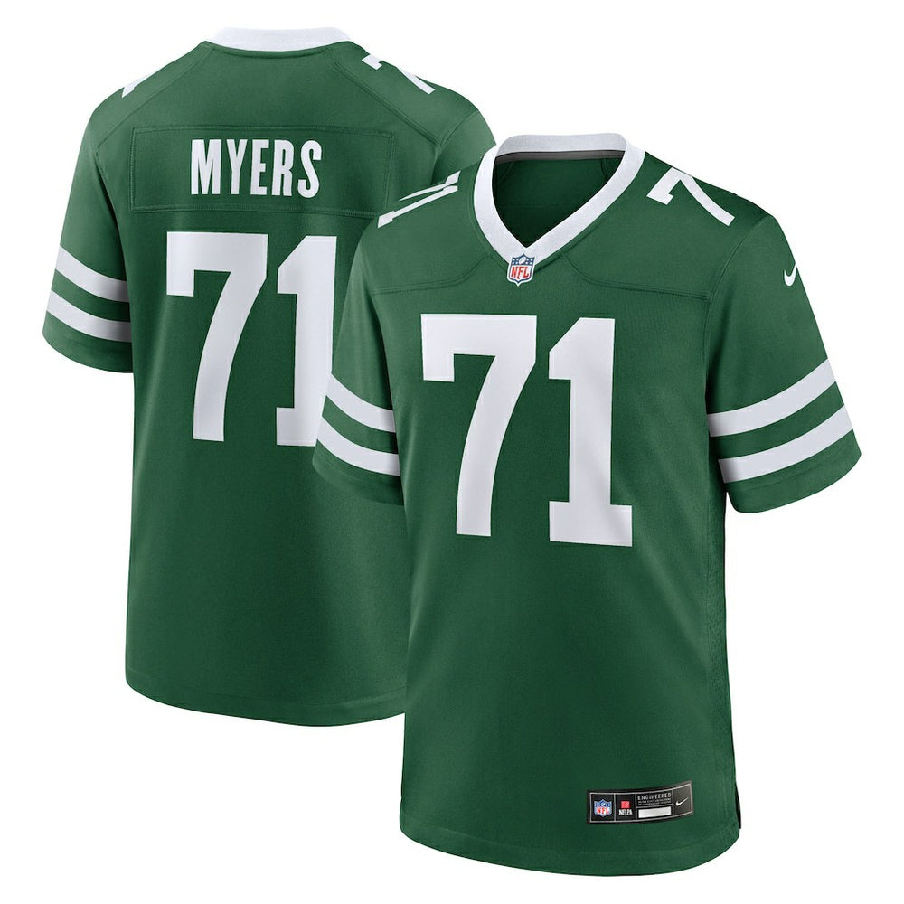 Josh Myers New York Jets Team Game Jersey - Legacy Green