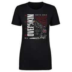 Alexander Ovechkin Washington Capitals 500 Level Women's NHL All-Time Leading Goal Scorer Throwback T-Shirt Black
