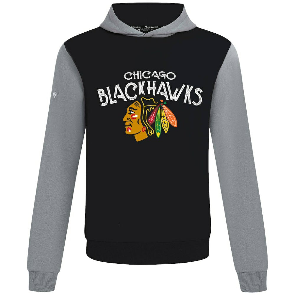 Chicago Blackhawks Levelwear Ultimate Mission Pullover Hoodie Black/Gray