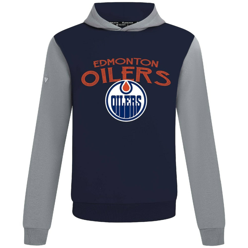 Edmonton Oilers Levelwear Ultimate Mission Pullover Hoodie Navy/Gray