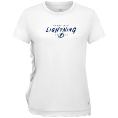 Tampa Bay Lightning Levelwear Women's Airflow Scratched T-Shirt White
