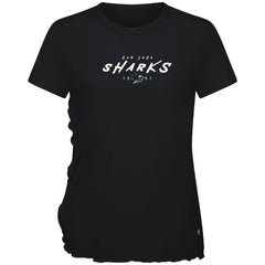 San Jose Sharks Levelwear Women's Airflow Scratched T-Shirt Black