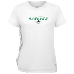 Vancouver Canucks Levelwear Women's Airflow Scratched T-Shirt White