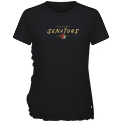 Ottawa Senators Levelwear Women's Airflow Scratched T-Shirt Black