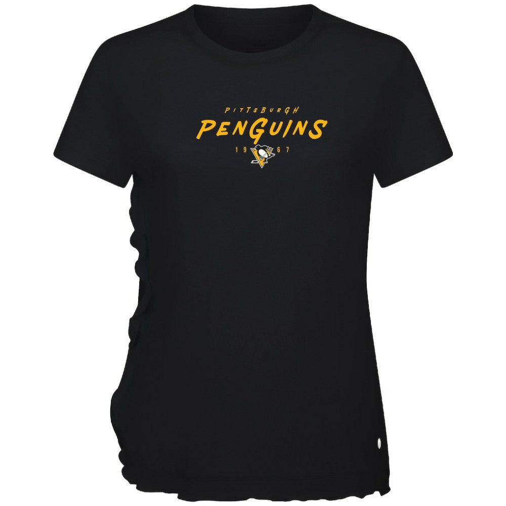 Pittsburgh Penguins Levelwear Women's Airflow Scratched T-Shirt Black
