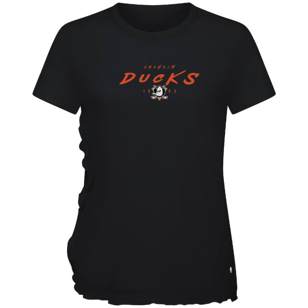 Anaheim Ducks Levelwear Women's Airflow Scratched T-Shirt Black