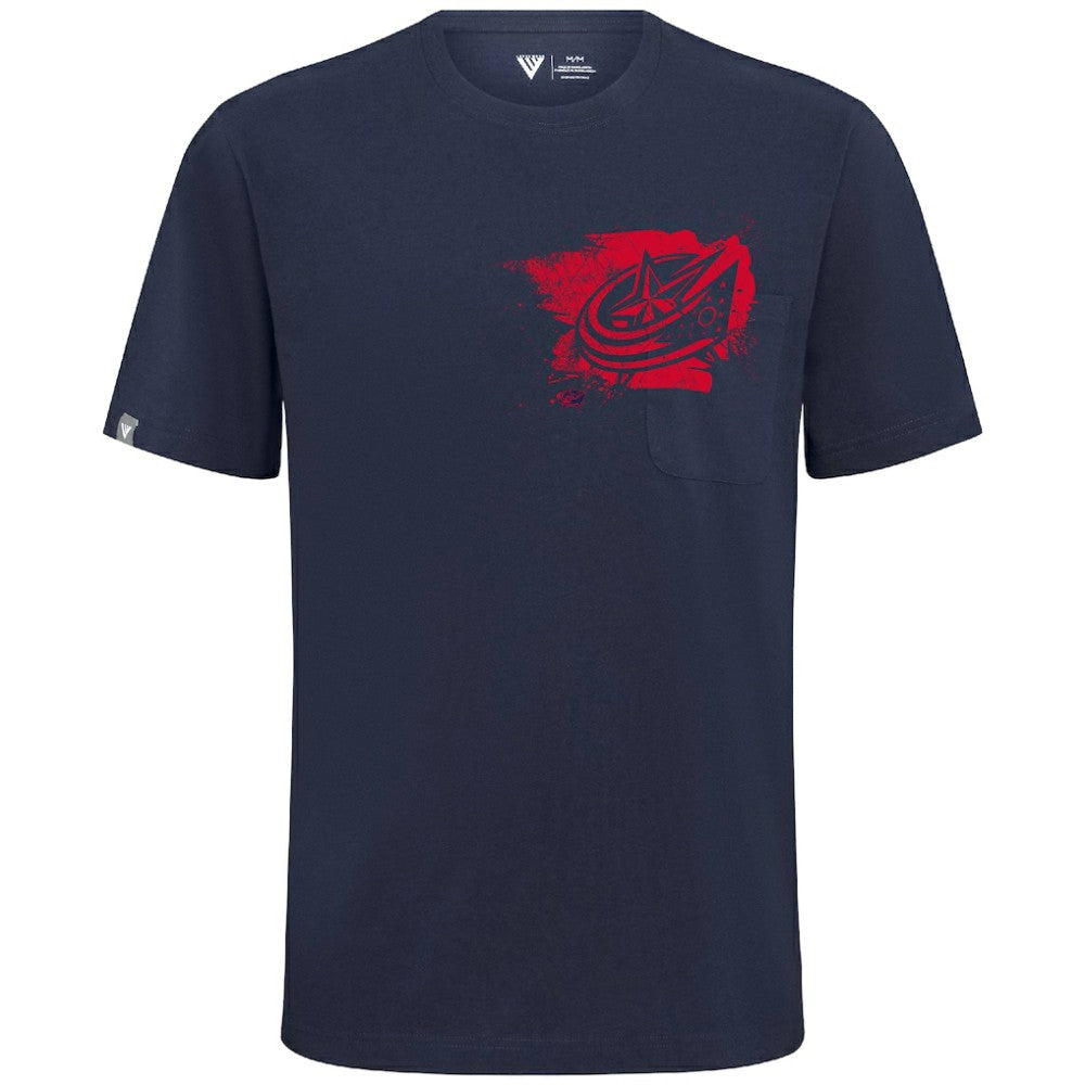 Columbus Blue Jackets Levelwear Focal Blasted T-Shirt Navy