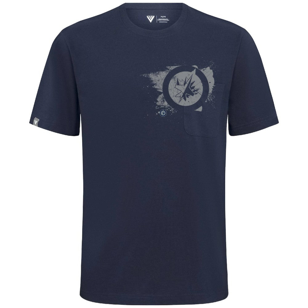 Winnipeg Jets Levelwear Focal Blasted T-Shirt Navy