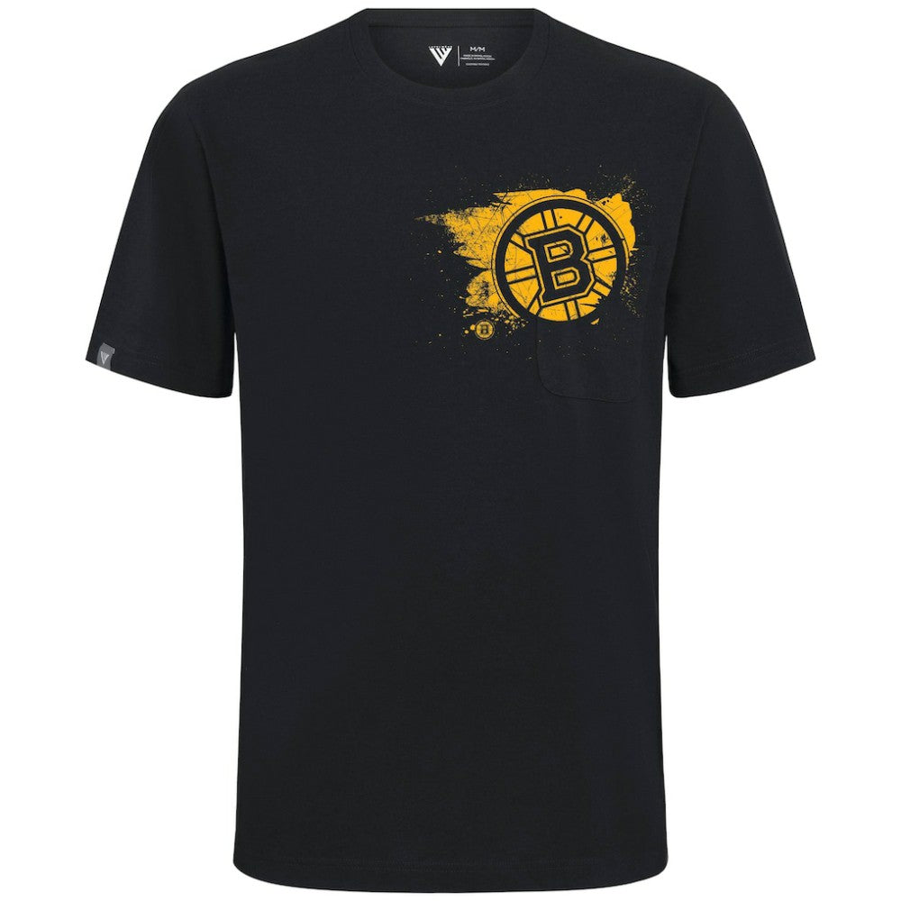 Boston Bruins Levelwear Focal Blasted T-Shirt Black