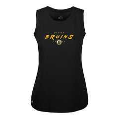 Boston Bruins Levelwear Women's Macy Scratched Tank Top Black