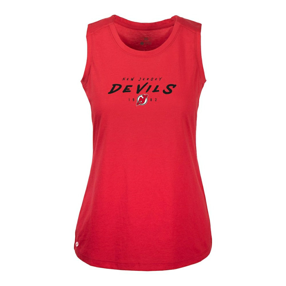 New Jersey Devils Levelwear Women's Macy Scratched Tank Top Red