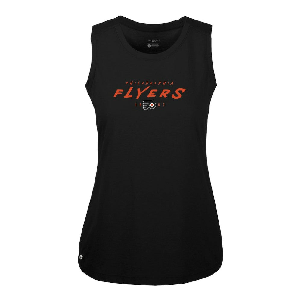 Philadelphia Flyers Levelwear Women's Macy Scratched Tank Top Black