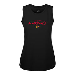 Chicago Blackhawks Levelwear Women's Macy Scratched Tank Top Black