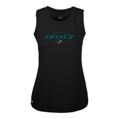 San Jose Sharks Levelwear Women's Macy Scratched Tank Top Black