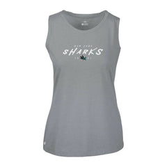 San Jose Sharks Levelwear Women's Macy Scratched Tank Top Gray