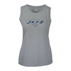 Winnipeg Jets Levelwear Women's Macy Scratched Tank Top Gray
