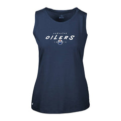 Edmonton Oilers Levelwear Women's Macy Scratched Tank Top Navy