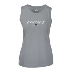 Vancouver Canucks Levelwear Women's Macy Scratched Tank Top Gray
