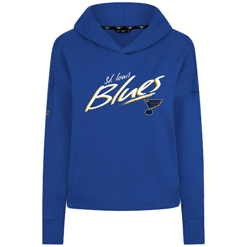 St. Louis Blues Levelwear Women's Sweet Sizzle Tri-Blend Cropped Pullover Hoodie Royal