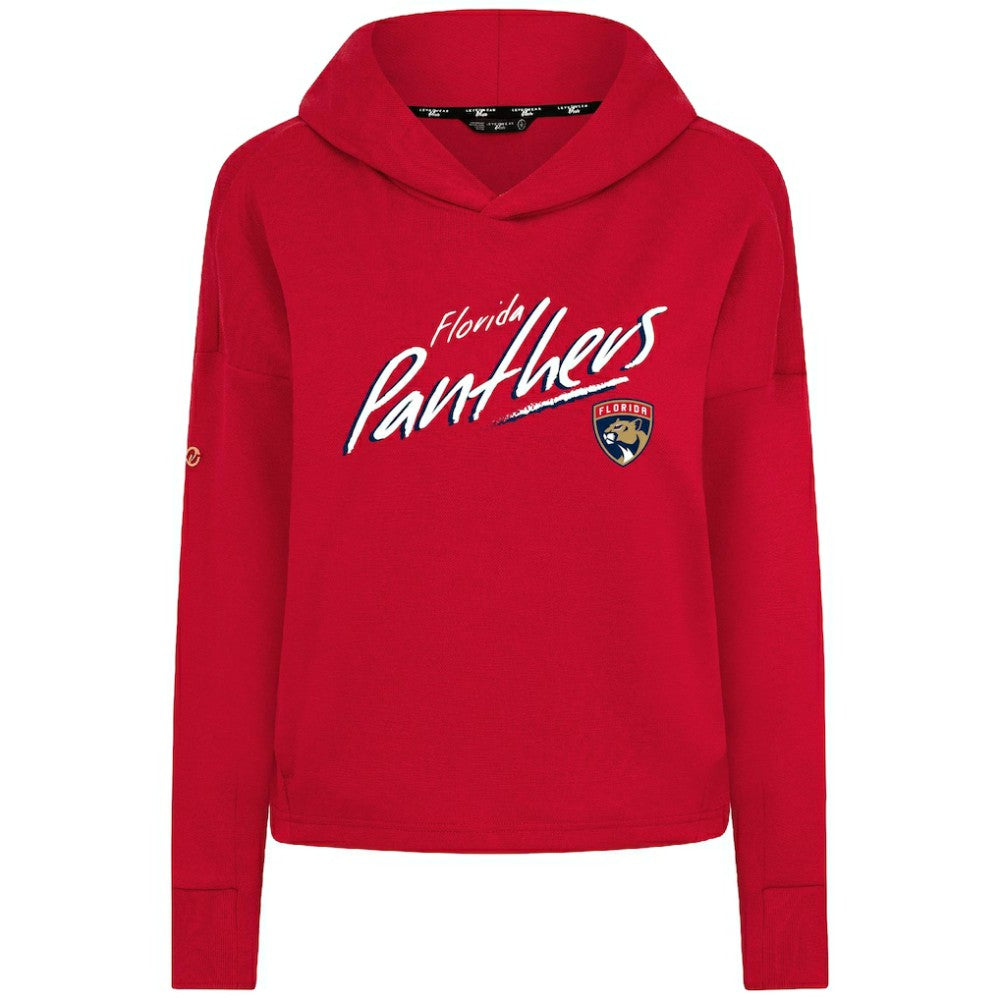Florida Panthers Levelwear Women's Sweet Sizzle Tri-Blend Cropped Pullover Hoodie Red