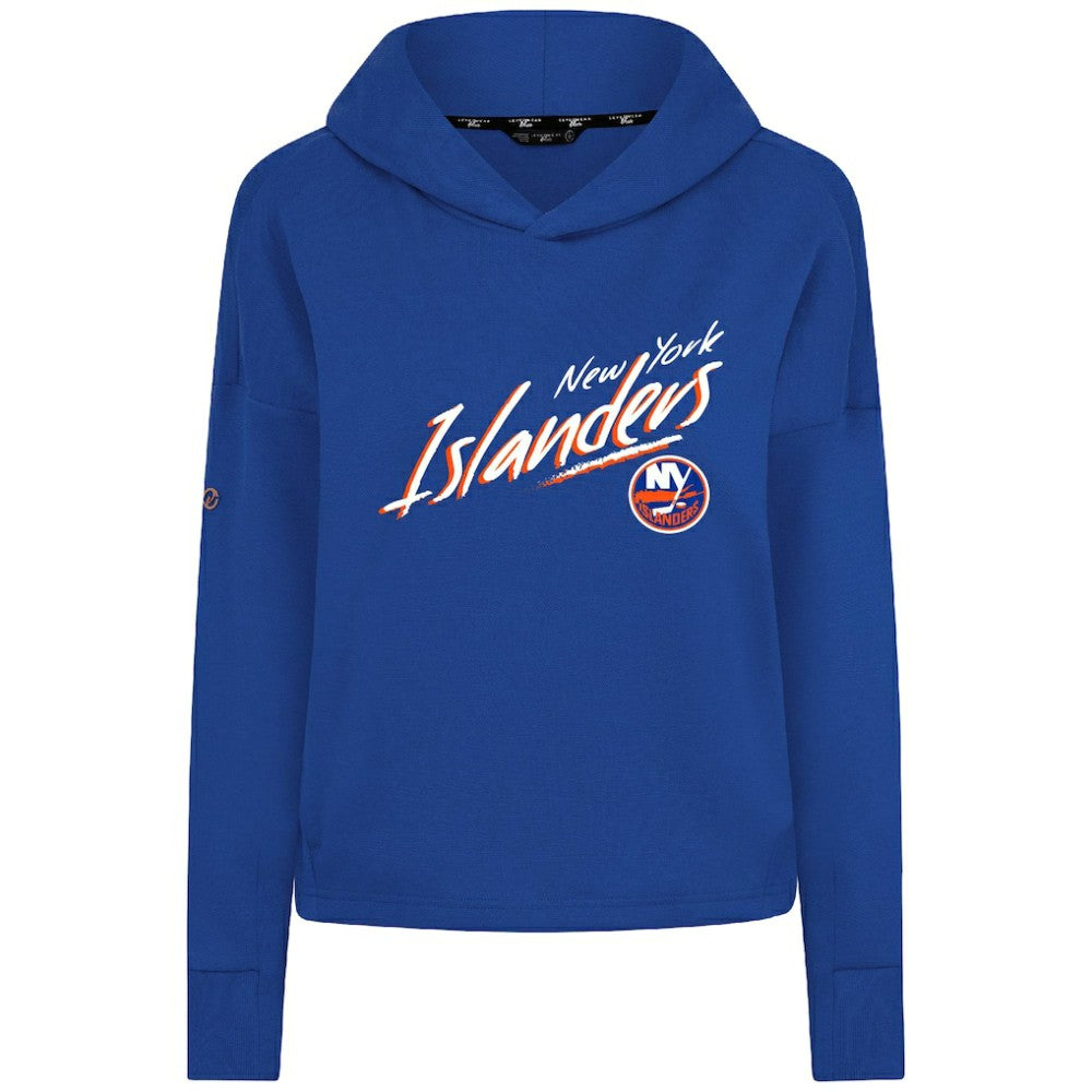 New York Islanders Levelwear Women's Sweet Sizzle Tri-Blend Cropped Pullover Hoodie Royal