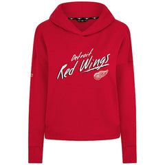 Detroit Red Wings Levelwear Women's Sweet Sizzle Tri-Blend Cropped Pullover Hoodie Red