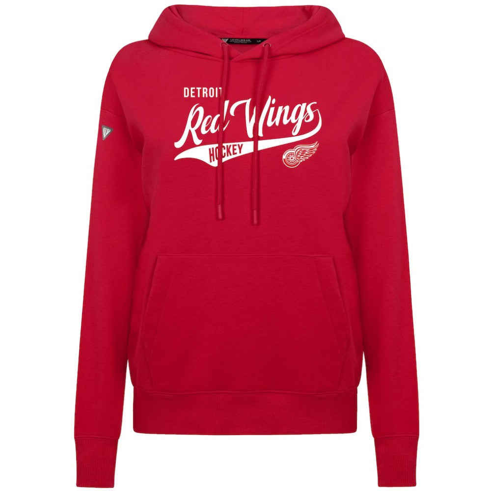 Detroit Red Wings Levelwear Women's Adorn Glide Pullover Hoodie Red