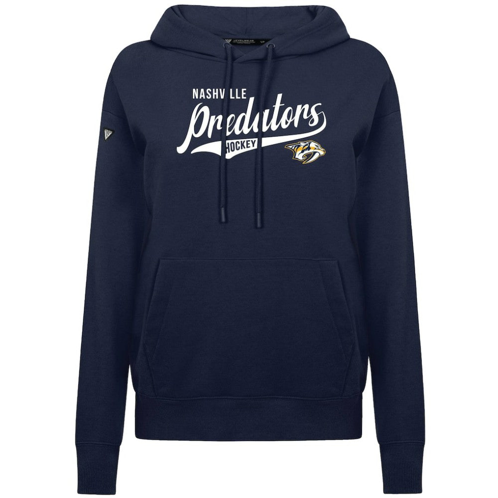 Nashville Predators Levelwear Women's Adorn Glide Pullover Hoodie Navy