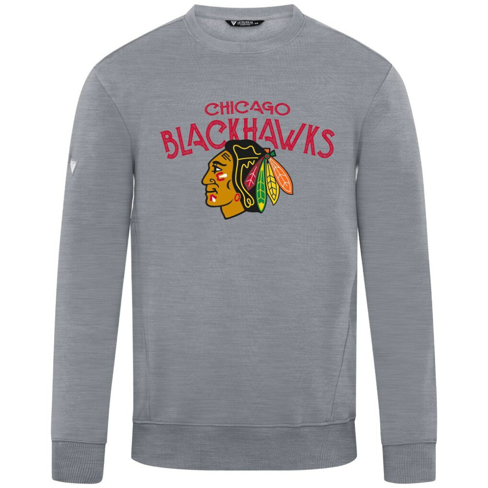Chicago Blackhawks Levelwear Zane Mission Sweatshirt Gray