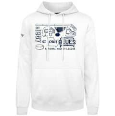 St. Louis Blues Levelwear Podium Campaign Pullover Hoodie White