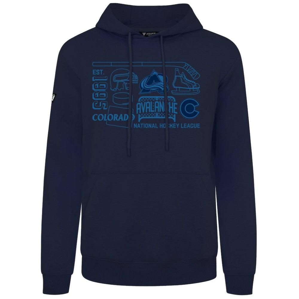 Colorado Avalanche Levelwear Podium Campaign Pullover Hoodie Navy