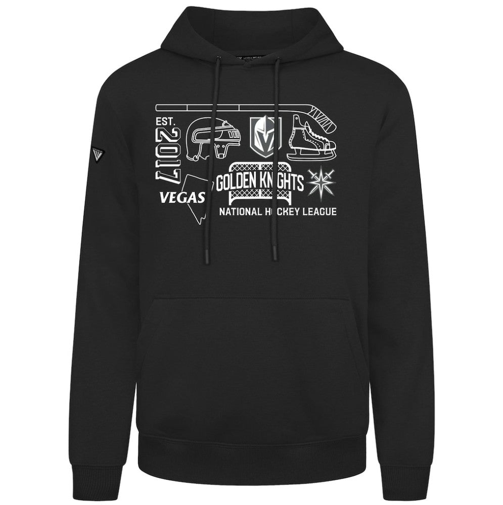 Vegas Golden Knights Levelwear Podium Campaign Pullover Hoodie Black