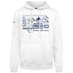 Vancouver Canucks Levelwear Podium Campaign Pullover Hoodie White