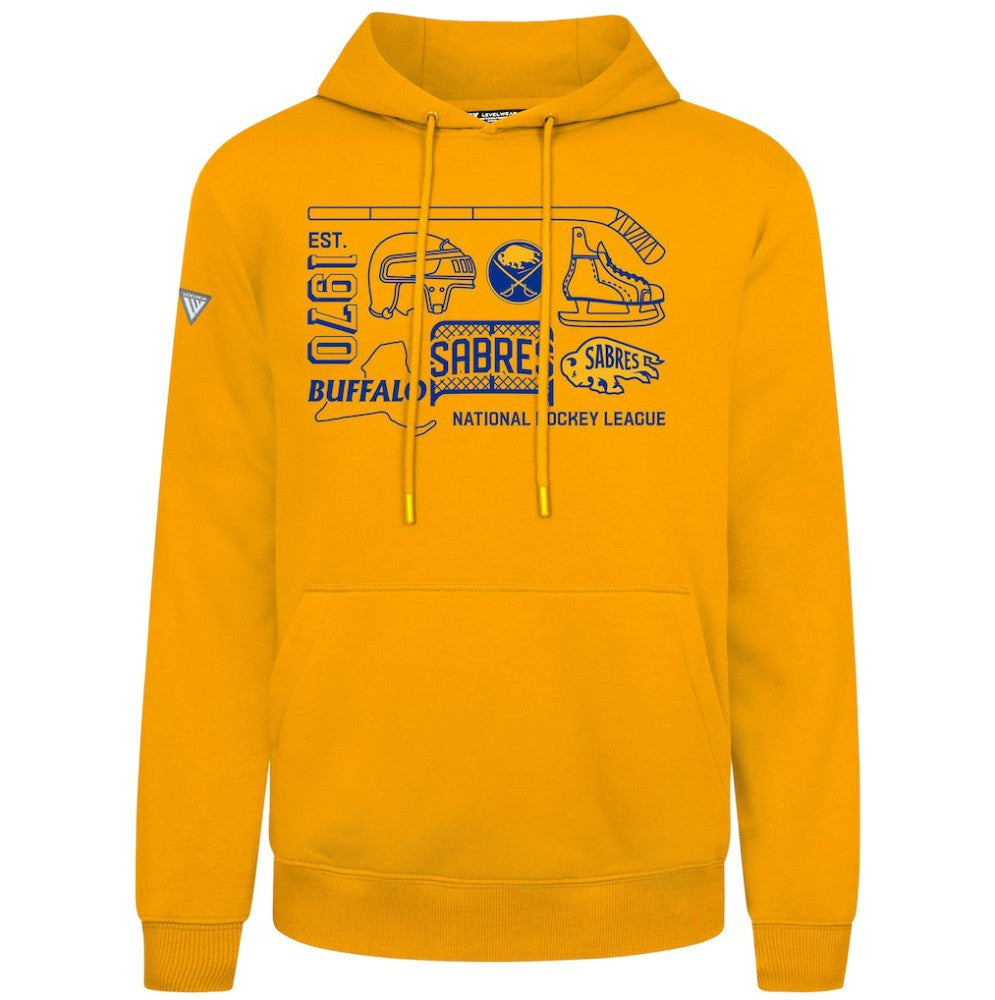 Buffalo Sabres Levelwear Podium Campaign Pullover Hoodie Gold