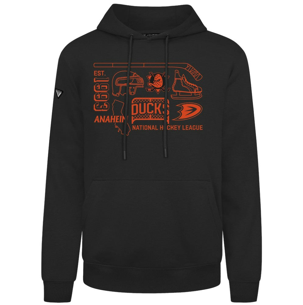 Anaheim Ducks Levelwear Podium Campaign Pullover Hoodie Black